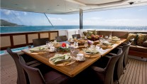 PERLE BLEUE Aft deck.
